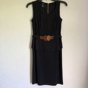 Black Alfani Dress with Gold Belt